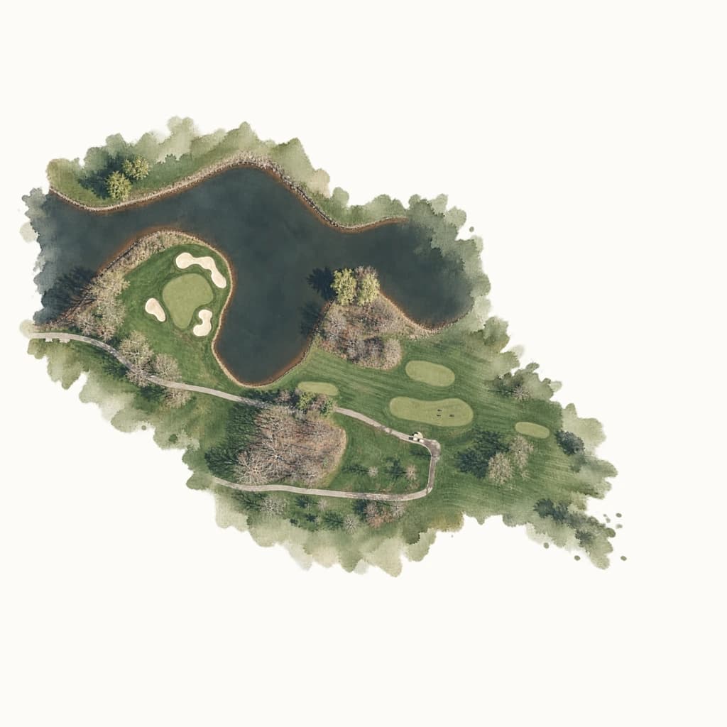 Glen Abbey, hole 7 watercolour artwork study